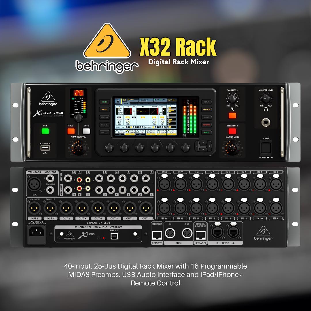 配信機器・PA機器・レコーディング機器 behringer x32 rack BEHRINGER X32 Rack | パンダスタジオ・レンタル公式サイト